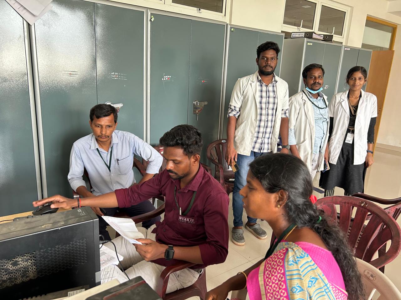 Aadhar seeding camp conducted by Branch Office, Villianur in July2024 at Venkateshwara Medical College, Puducherry