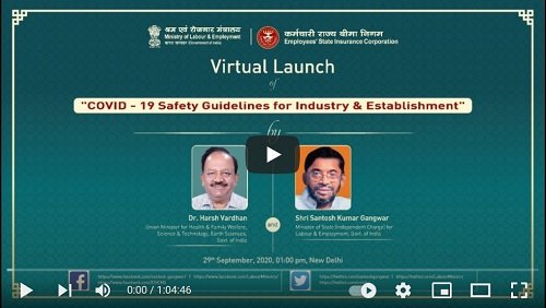 LIVE- Virtual Launch of  COVID -19 Safety Guidelines for Industry  Establishment